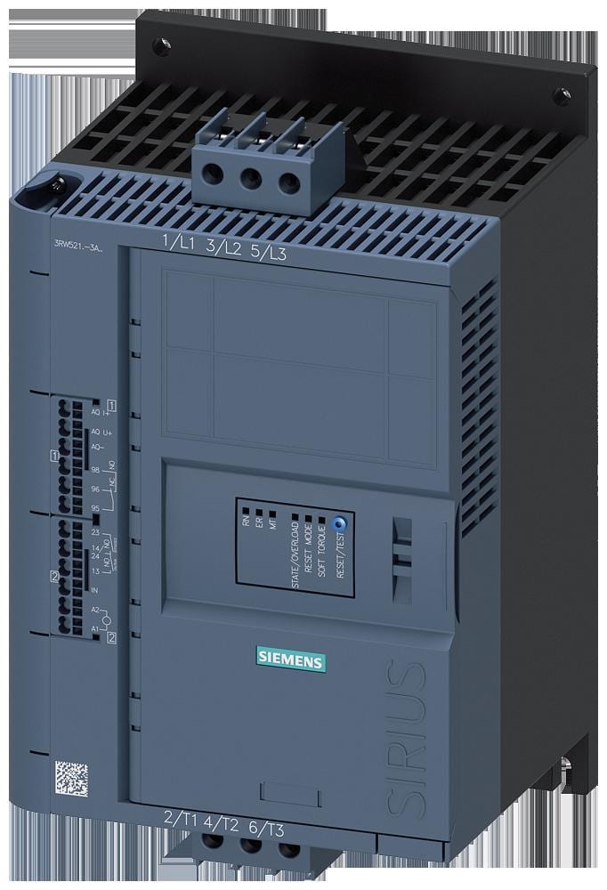 SIEMENS - Arrancador suave 32A 110-250V AC conexión resorte salida analógica 200-480V