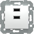 BJC - Cargador doble USB 2.1A serie Viva blanco polar