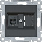 HAGER - Toma simple RJ11/RJ12 Lumina negro
