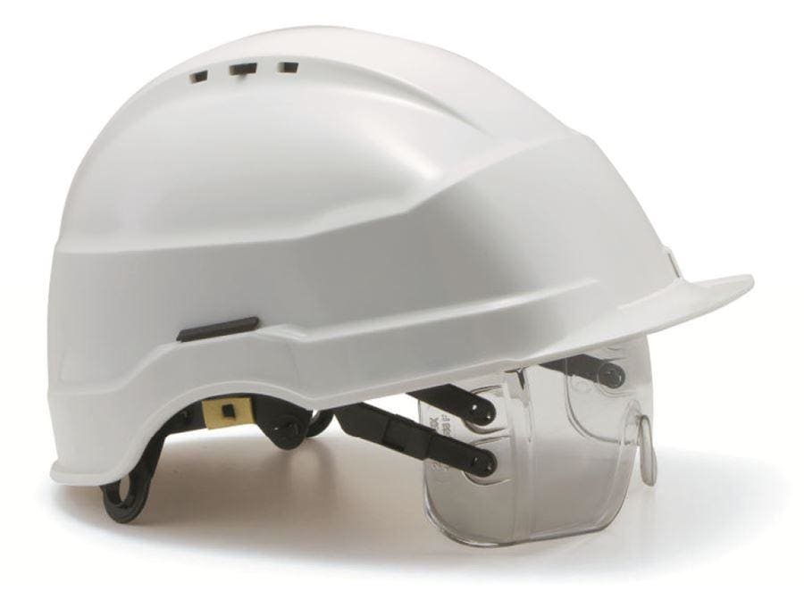 NUEVA SIBOL - Casco de protección Iris II blanco con gafa con ventilación