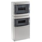 IDE - Caja 24 módulos 688x310x147 rail DIN con ventana transparente de color gris