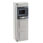 IDE - Cofret IP65 1x6 módulos de color gris plata 2 tapas lisas