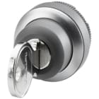 SIEMENS - Interruptor de llave para unidades de extensión, 22mm, redondo, plástico, trabante, 3 posiciones de conmut. 1-0-2, 2 NA