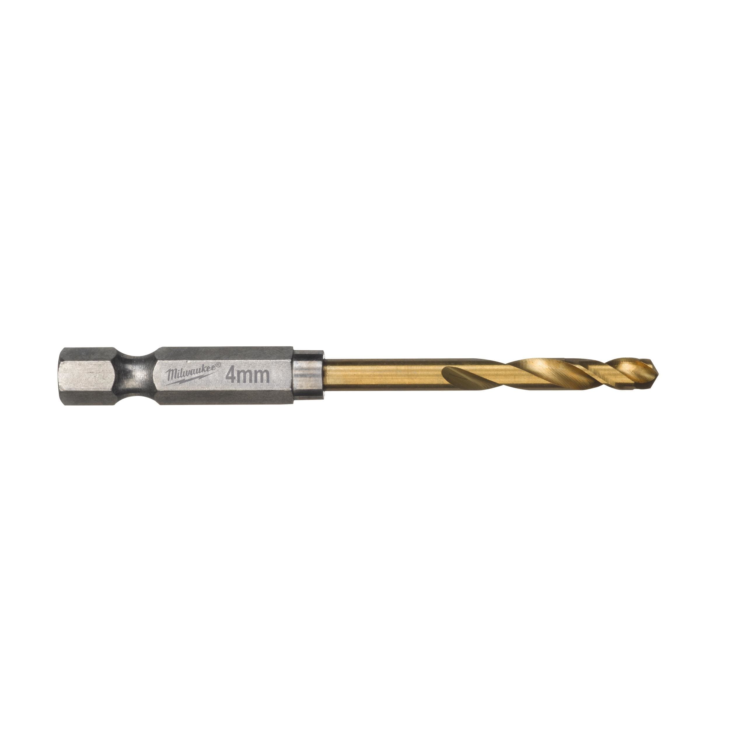 MILWAUKEE - BROCA SHOCKWAVE HSS-G TIN RED HEX 4 MM - 1 PC