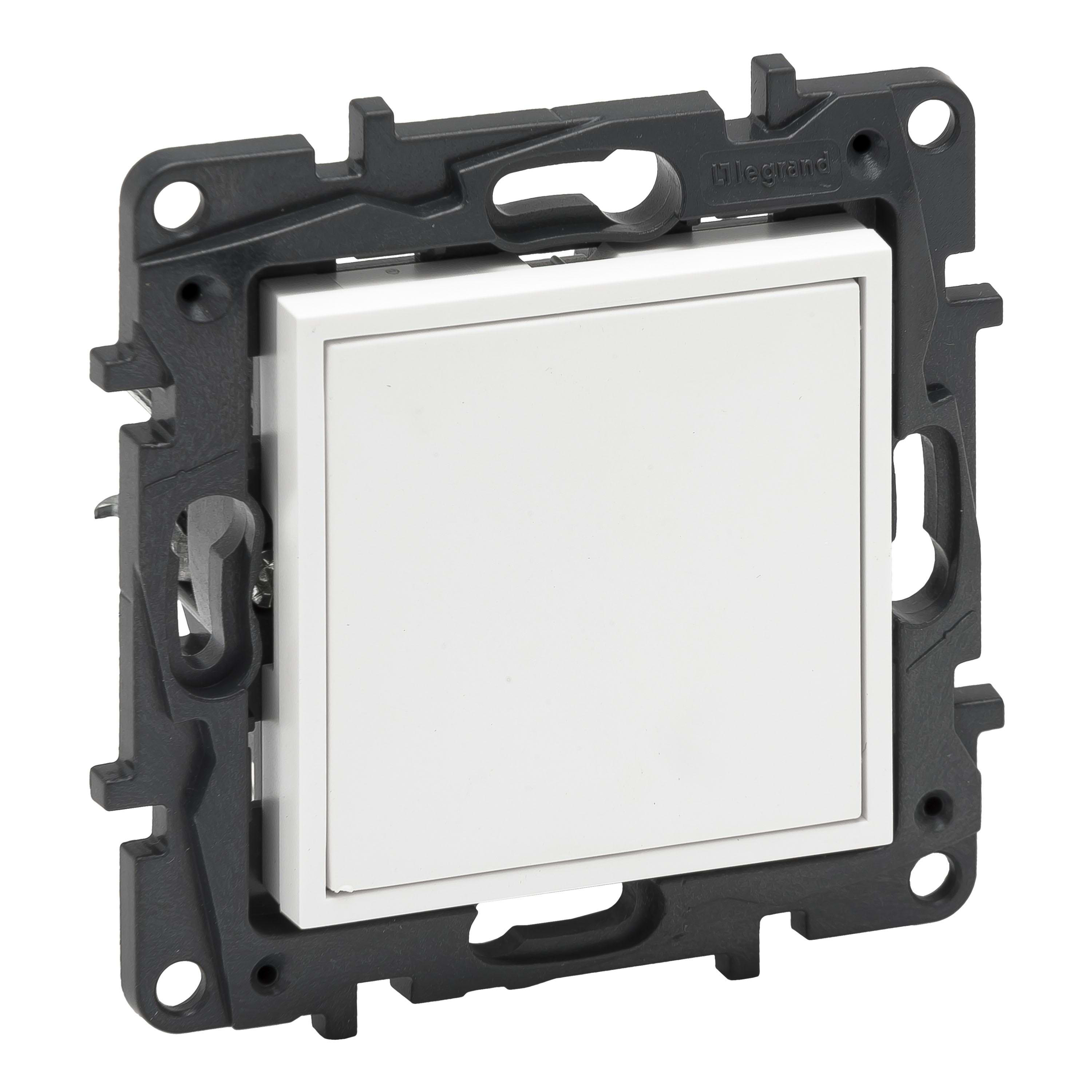 LEGRAND - Tapa ciega y adaptador para Mosaic Niloé Step - Blanco mate