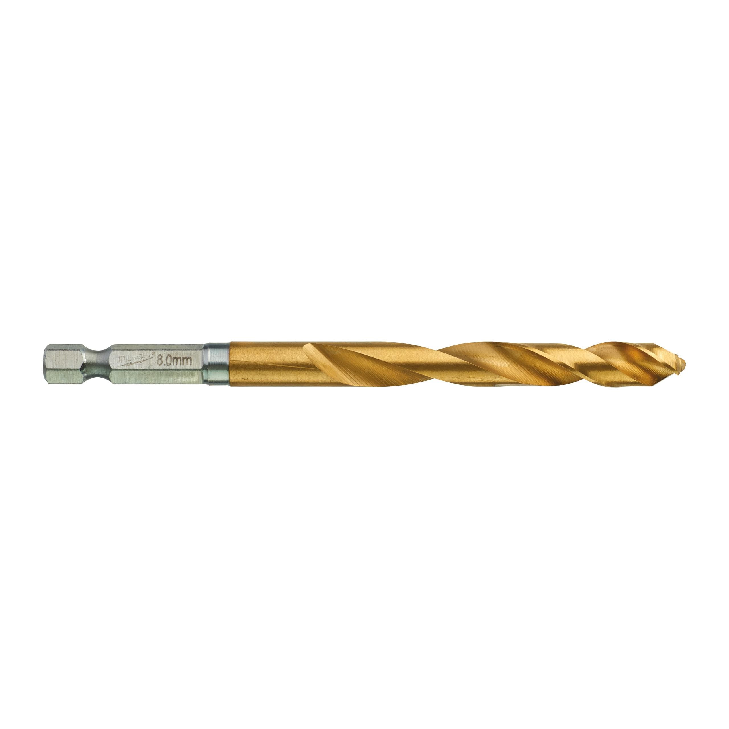 MILWAUKEE - BROCA SHOCKWAVE HSS-G TIN RED HEX 8 MM - 1 PC