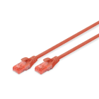 DIGITUS - C. PARCHEO CAT6 U/UTP COLOR ROJO -LSZH- 1M.