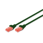 DIGITUS - C. PARCHEO CAT6 U/UTP COLOR VERDE -LSZH- 0,5M.
