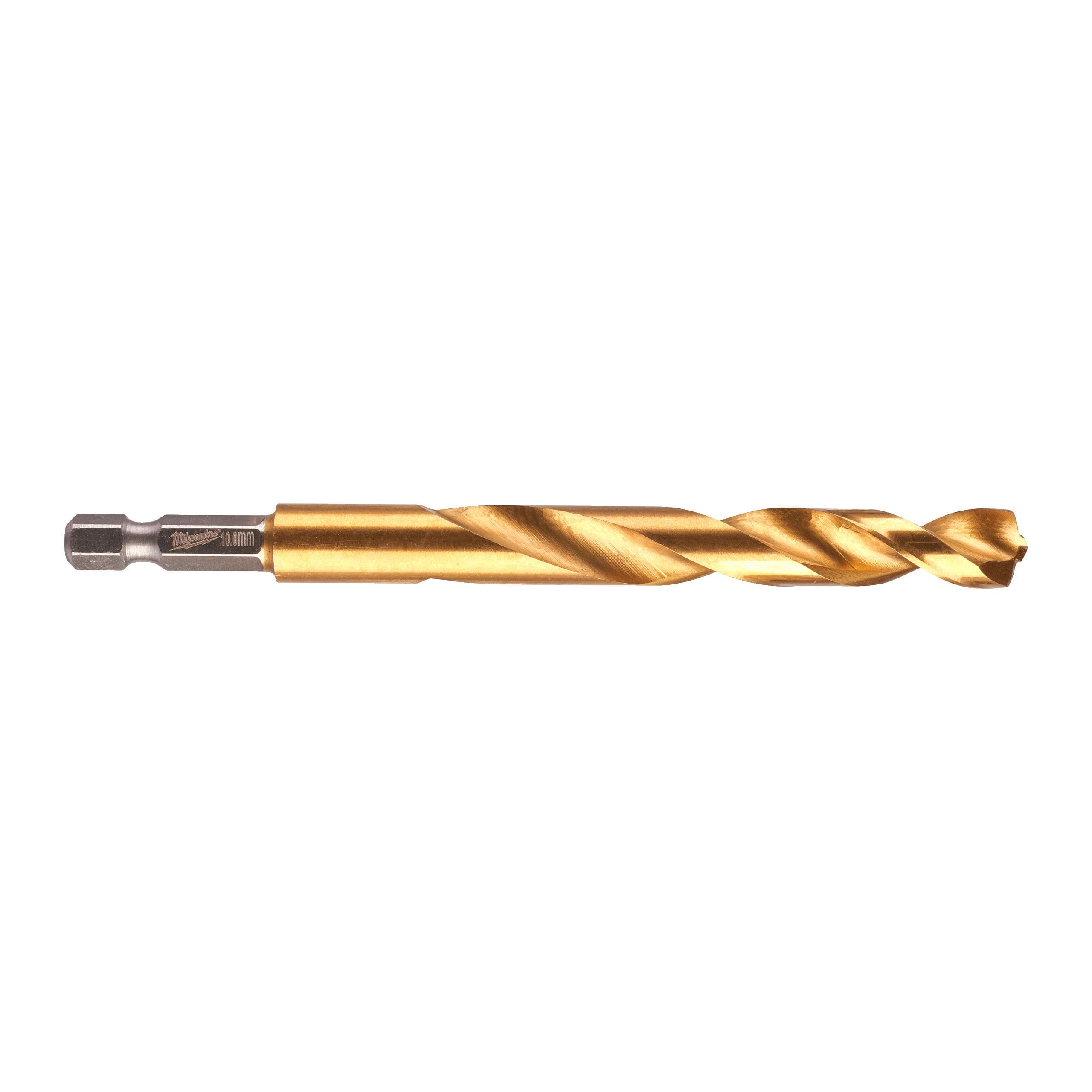 MILWAUKEE - BROCA SHOCKWAVE HSS-G TIN RED HEX 10 MM - 1 PC