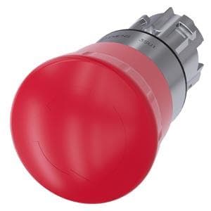 SIEMENS - Pulsador seta "PARADA DE EMERGENCIA" redondo rojo 40mm giro