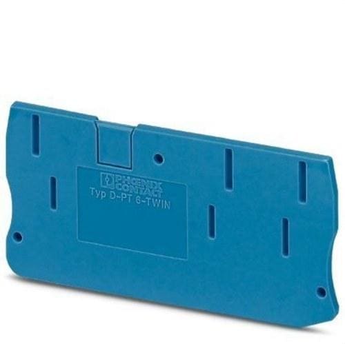 PHOENIX CONTACT - Tapa final D-PT 6-TWIN BU 74x2,2x36mm azul