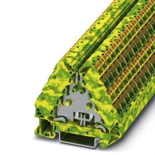 PHOENIX CONTACT - Borne de tierra PTRVB 4-PE conexión push-in 0,14-1,5mm² AWG 26-14 3,5mm gris