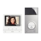 BTICINO - Kit vídeo 1 vivienda 2 hilos, placa LÍNEA 3000 y monitor manos libres Classe 100 avanzado