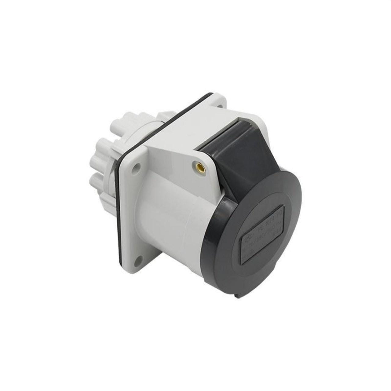 ILME - Base empotrable recta H 16A 3P + N + TT IP44 6 horas rojo