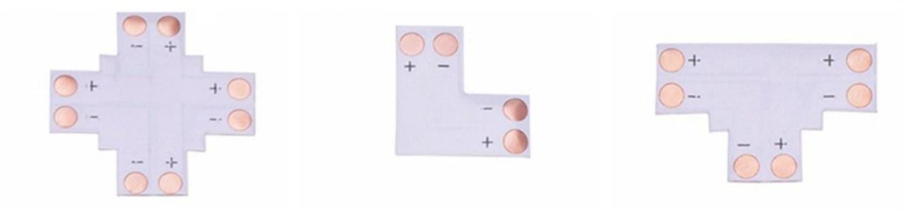 ILUTREK - CONECTOR 2 PINS L TIRAS LED 8MM