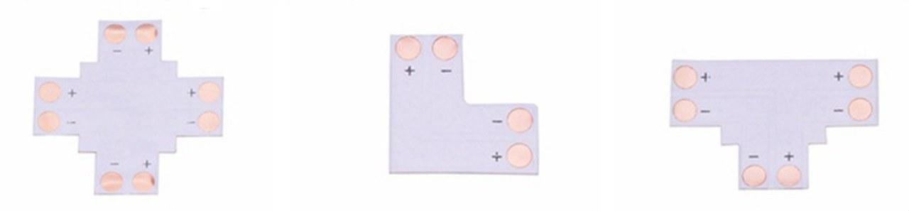 ILUTREK - CONECTOR 2 PINS L TIRAS LED 10MM