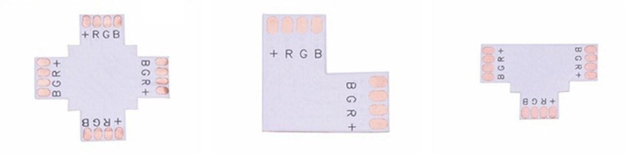 ILUTREK - CONECTOR 4 PINS T TIRAS LED RGB 10MM