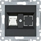 HAGER - Toma RJ45 categoría 6 UTP Lumina negro