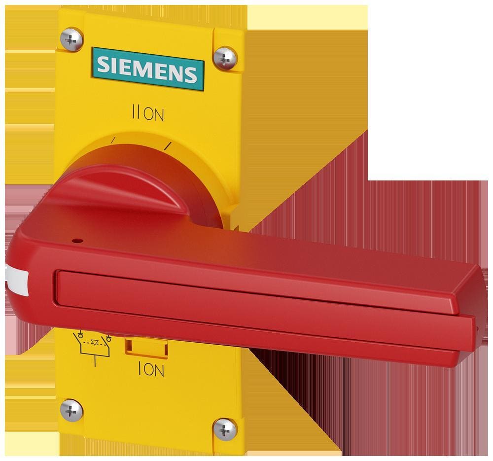 SIEMENS - Accionamiento directo para 3KC0 tamaño 3, 3 y 4 polos, amarillo / rojo con tapa