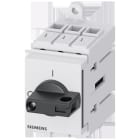 SIEMENS - Interruptor principal, 3 polos, Iu 25A, maneta negra, 400V 9kW, montaje en cuadros de distribución