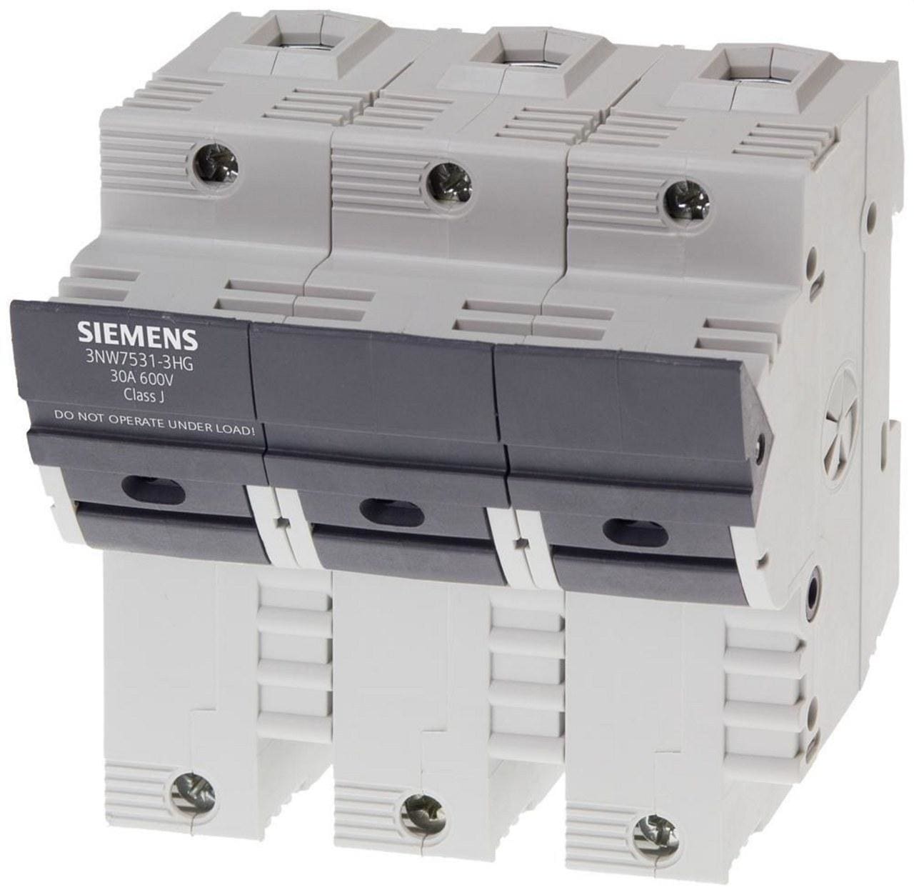 SIEMENS - Portafusibles clase J 30A 600V 3 polos