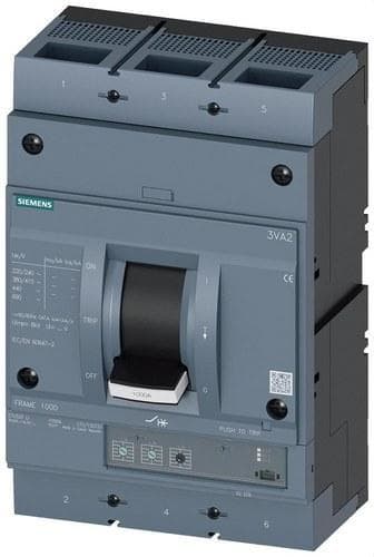 SIEMENS - Interruptor automático IEC, 800A, 3 polos, 55kA, ETU320, LI, conexiones planas con tornillo