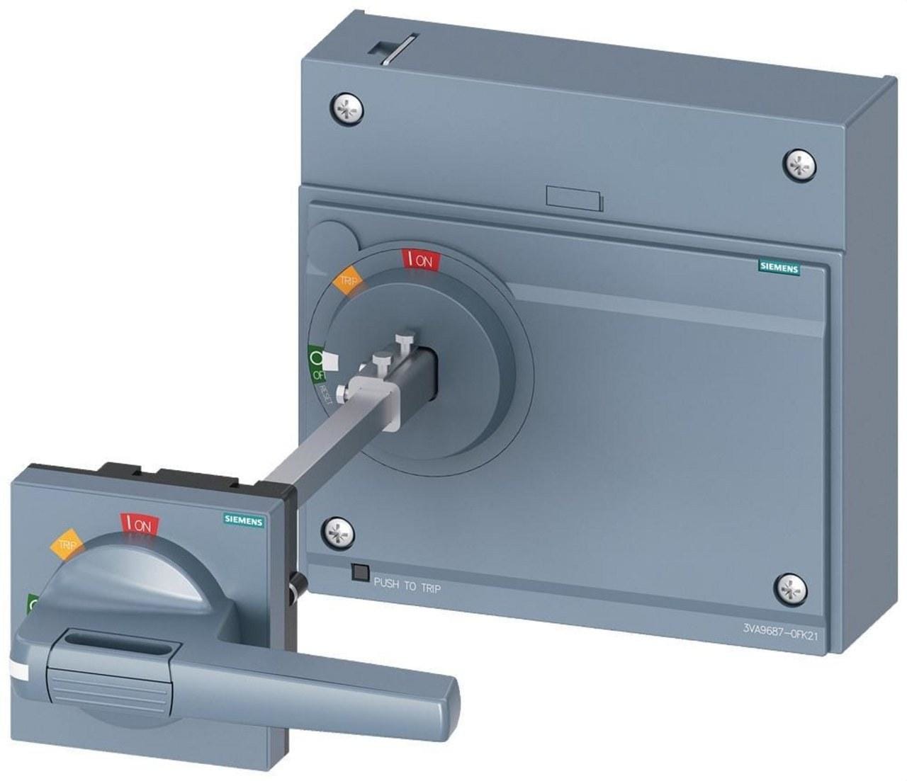 SIEMENS - Accionamiento giratorio puerta estándar IEC IP65 con enclavamiento de puerta para 3VA1/2 1000