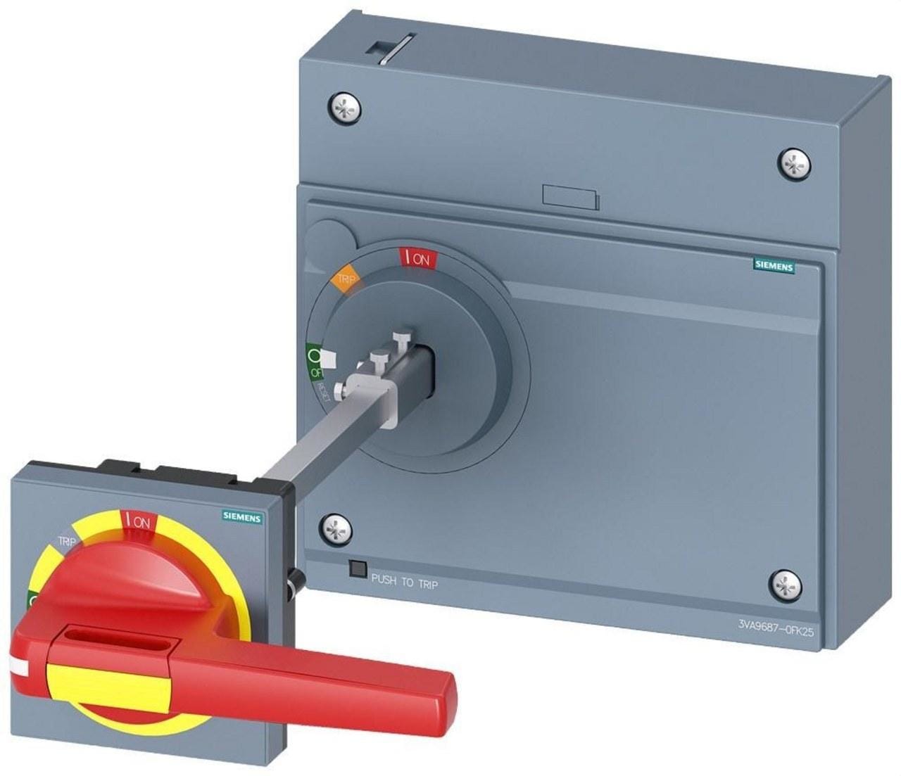 SIEMENS - Accionamiento giratorio puerta paro de emergencia IEC IP65 con enclavamiento de puerta para 3VA1/2 1000
