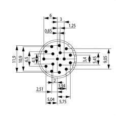 WEIDMULLER - Conector SAI-M23-BE-17-F para sensores y actuadores