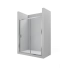 ROCA - Mampara ducha frontal hoja corredera + hoja fija 1950x1400 URA L2-E plata brillo