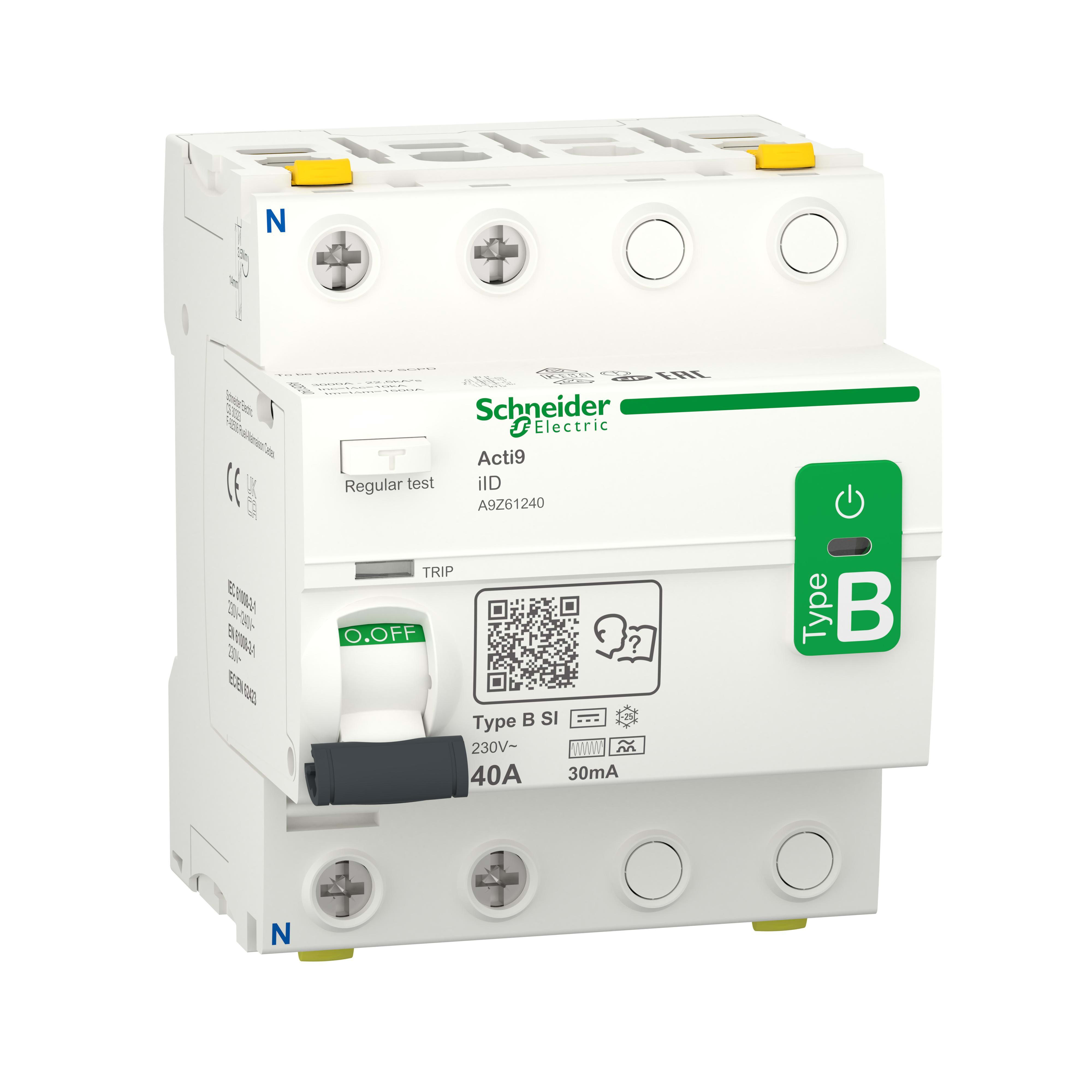 Schneider Electric - Disyuntor Acti9-Iid 2P 40A 30mA B SI