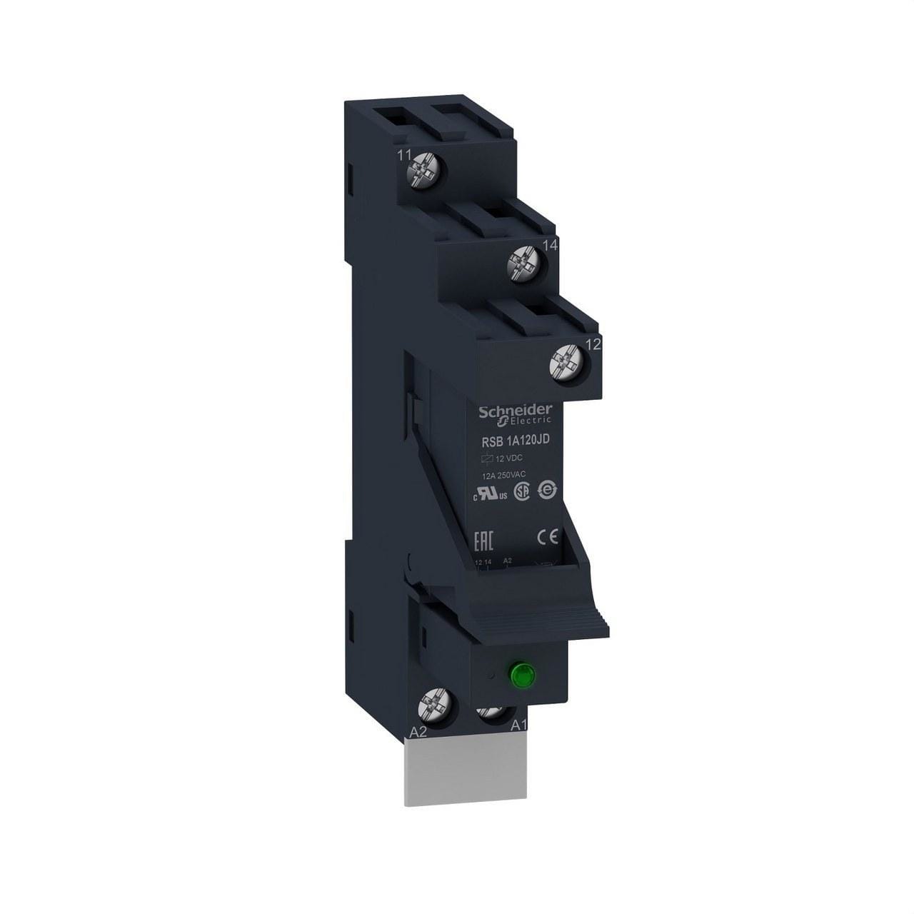 Schneider Electric - Relé rsb y zócalo,1nanc 12a 12vdc con diodo