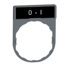 Schneider Electric - Portaetiquetas 30x40mm con etiqueta "O-I" color gris