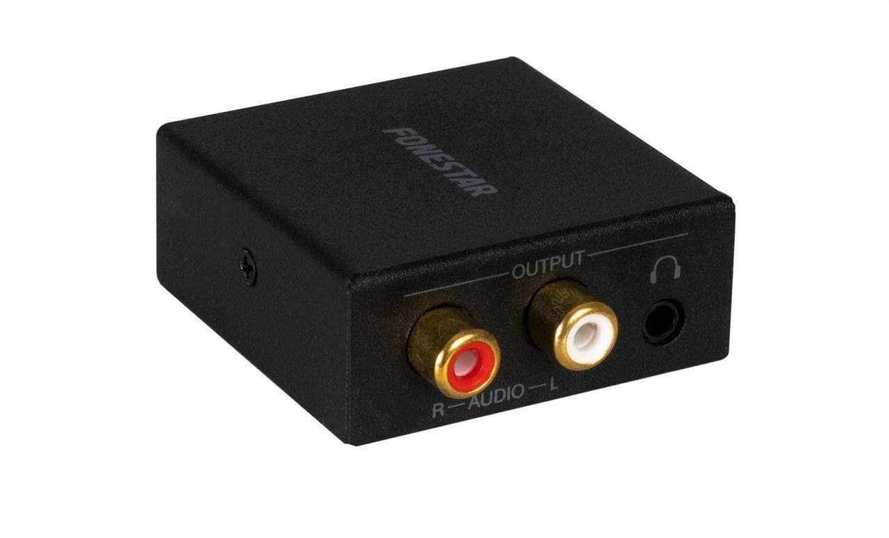 FONESTAR - Convertidor de audio digital a analógico salida de auriculares formato PCM SPDIF estéreo DAC de 24 bits 32-96 kHz
