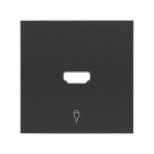 SIMON - Tapa SIMON 100 para conector HDMI con 2 módulos negro mate