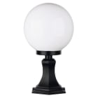 DOPO - Farol sobre muro E-27 difusor cristal serie CAST negro