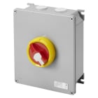 GEWISS - Interruptor rotativo HP para emergencia con caja de metal mando maneta roja 4P 63A IP65