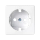 SIMON - Base de enchufe SIMON 82 schuko con embornamiento tornillo+tapa 16A blanco mate