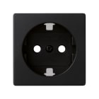 SIMON - Base de enchufe SIMON 82 schuko con embornamiento tornillo+tapa 16A negro mate