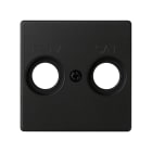 SIMON - Placa SIMON 82 toma R-TV+SAT negro mate