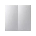 SIMON - Conmutador SIMON 82 doble con embornamiento rápido+tecla 10AX aluminio frío