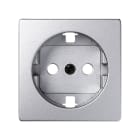 SIMON - Base de enchufe SIMON 82 schuko con embornamiento tornillo+tapa 16A aluminio frío