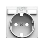 SIMON - Tapa SIMON 82 para base de enchufe schuko con 2 bocas carga USB 2.1A tipo A blanco mate
