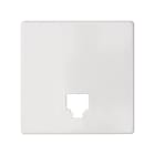 SIMON - Placa SIMON 82 para tomas telefónicas RJ11 y RJ12 blanco mate