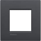 BTICINO - Placa embellecedora Livinglight AIR de color Antracita - 2 módulos