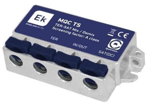 EK - Mezclador/desmezclador 2 IN TER/SAT QUICOAX
