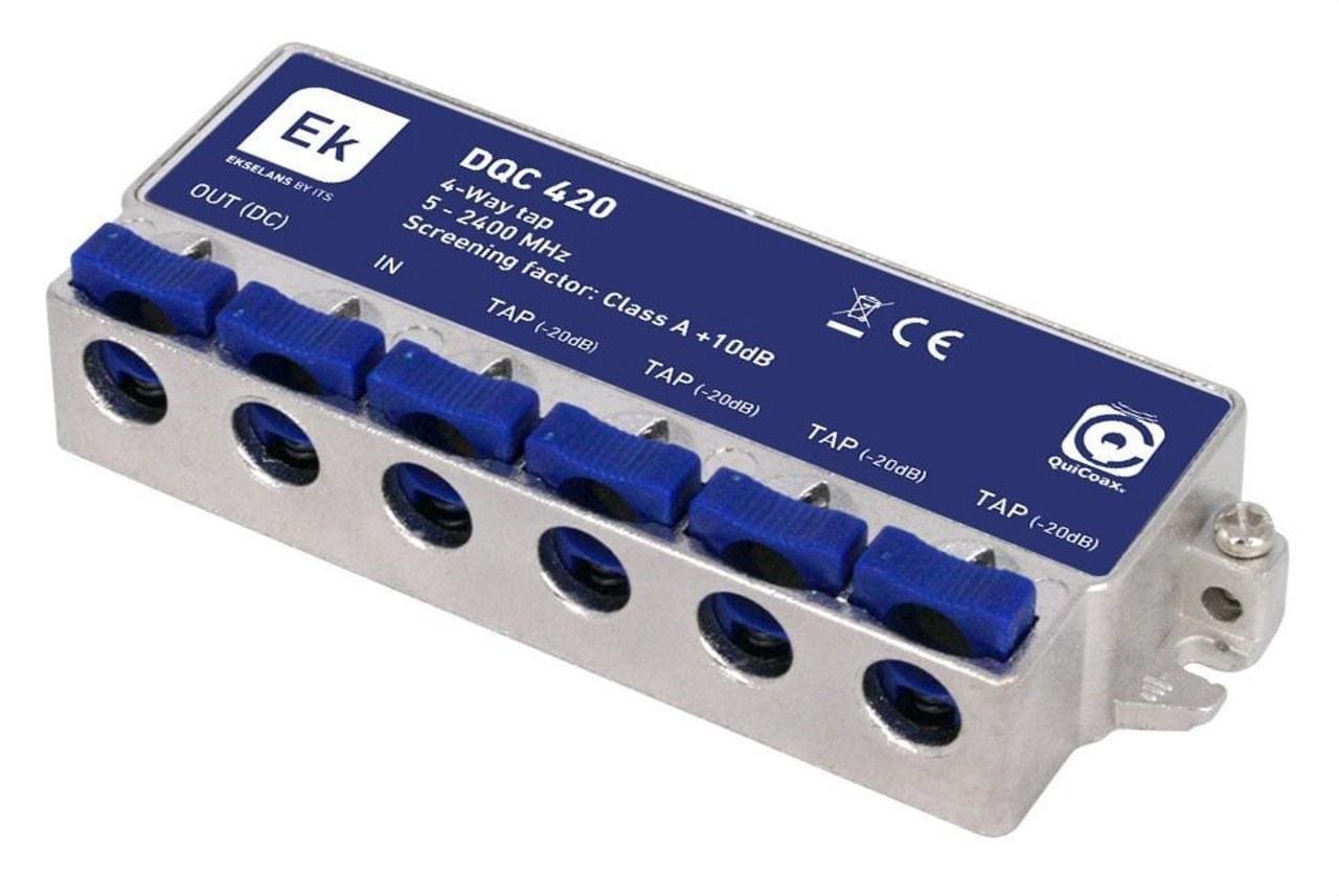 EK - DERIVADOR 4 SALIDAS 20DB QUICOAX