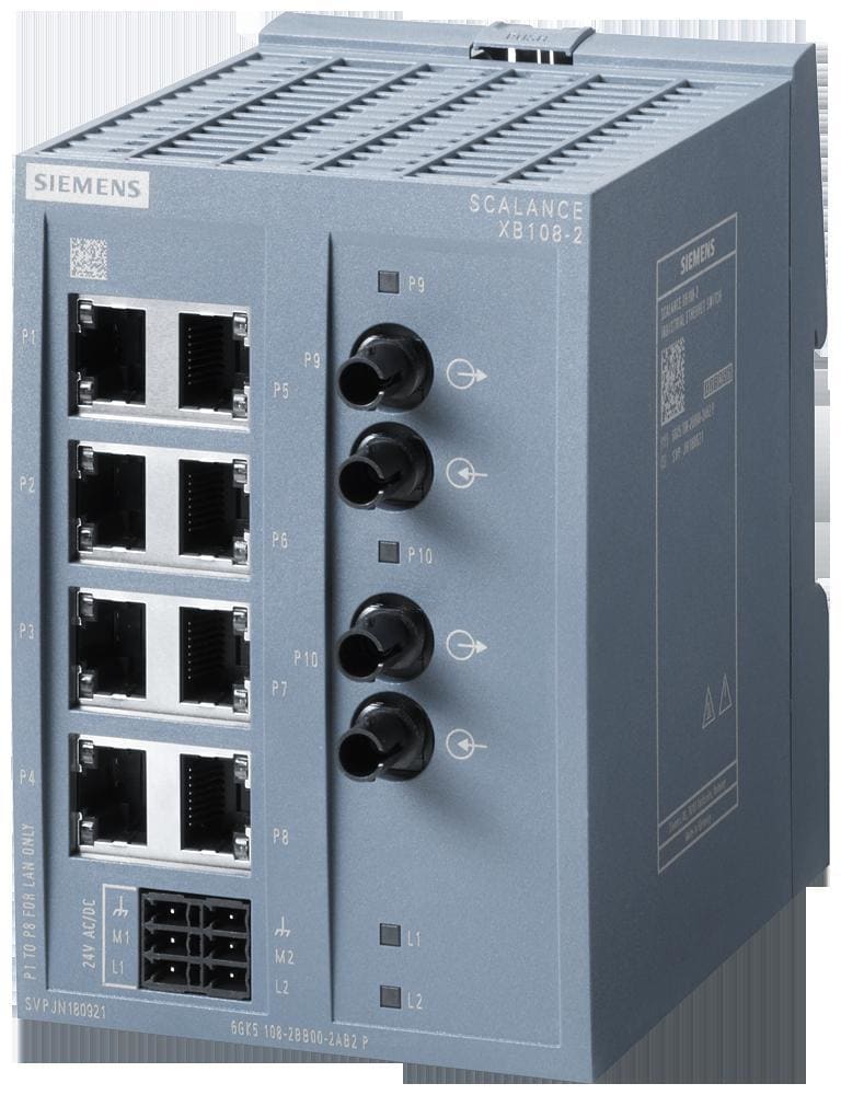 SIEMENS - SWITCH IE NO GESTIONADO ALIM.REDUN.24V AC/DC SCALANCE XB108-2,8x 10/100 MBITS/S