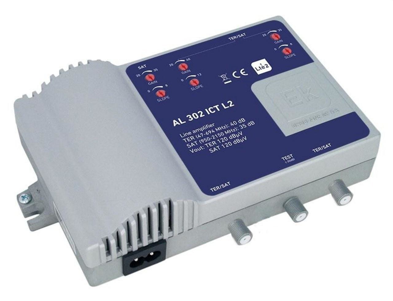 EK - Amplificador de doble línea TER + SAT 40dB/120dBuV LTE2