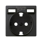 SIMON - Tapa SIMON 82 para base de enchufe schuko con 2 bocas carga USB 2.1A tipo A grafito